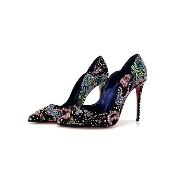 NEW Christian Louboutin Limited Edition Hot Chick Starlight Crystals Pumps 38 - Picture 1 of 10